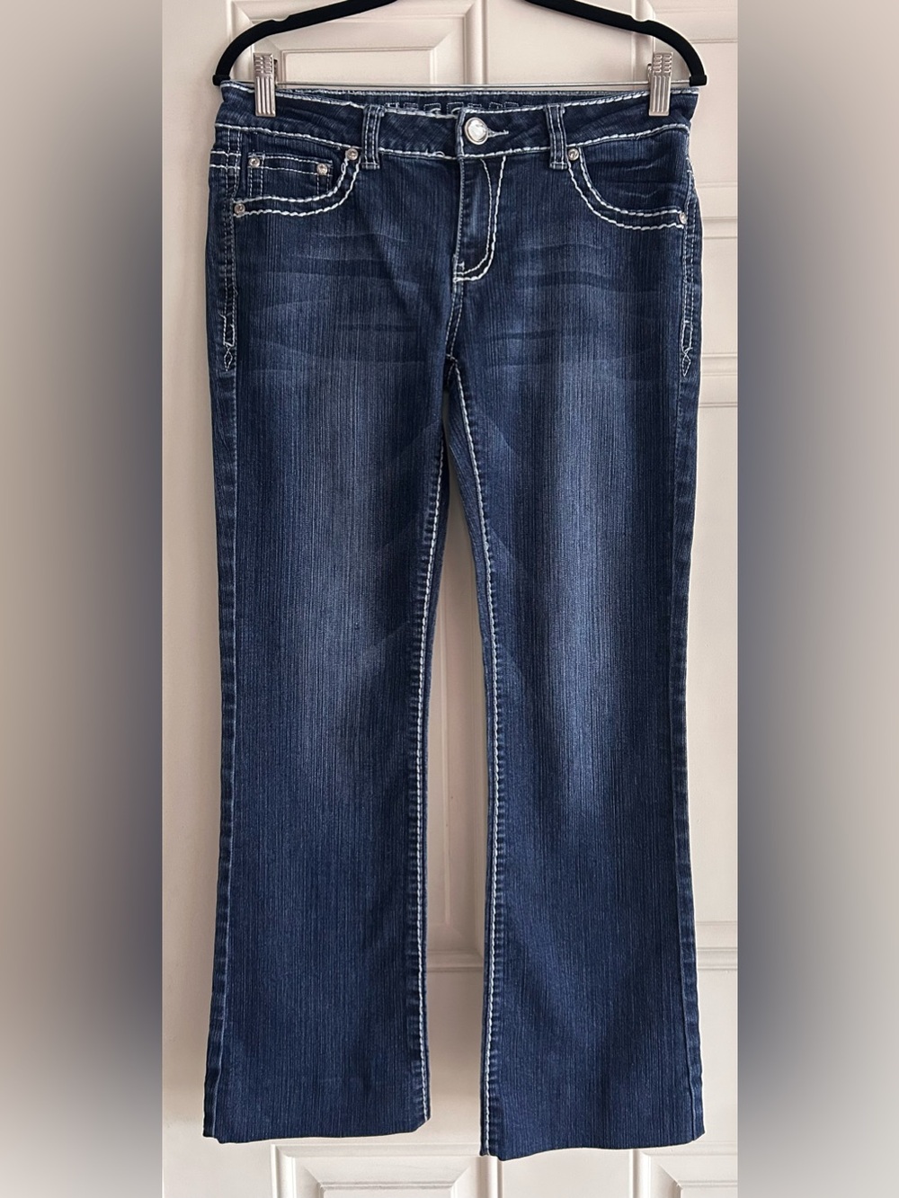 Miss Chic Jeans Boot Cut Dark Blue Denim